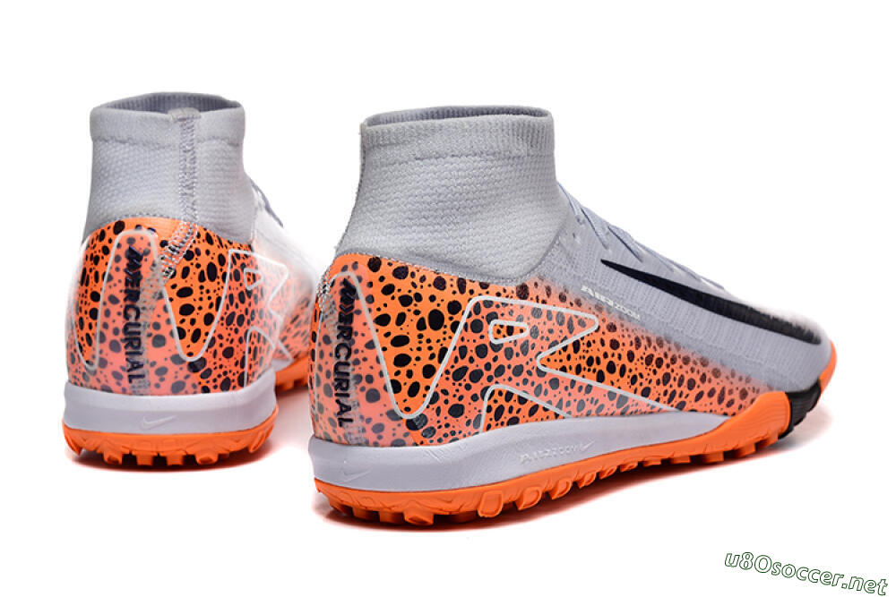 Men's Nike Air Zoom Mercurial Superfly 10 Elite TF Football Shoes - Grey/Black/Leopard 9