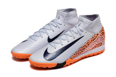 Men's Nike Air Zoom Mercurial Superfly 10 Elite TF Football Shoes - Grey/Black/Leopard
