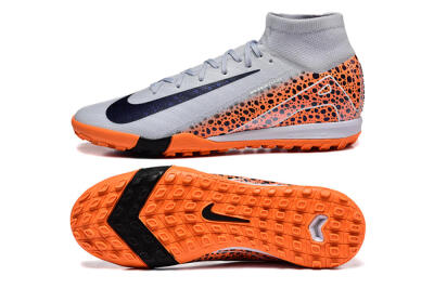 Men's Nike Air Zoom Mercurial Superfly 10 Elite TF Football Shoes - Grey/Black/Leopard