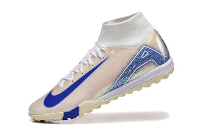 Men's Nike Air Zoom Mercurial Superfly 10 Elite TF Football Shoes - Beige/White/Blue
