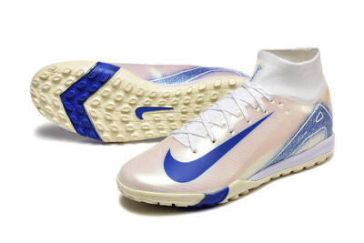 Men's Nike Air Zoom Mercurial Superfly 10 Elite TF Football Shoes - Beige/White/Blue