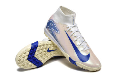 Men's Nike Air Zoom Mercurial Superfly 10 Elite TF Football Shoes - Beige/White/Blue