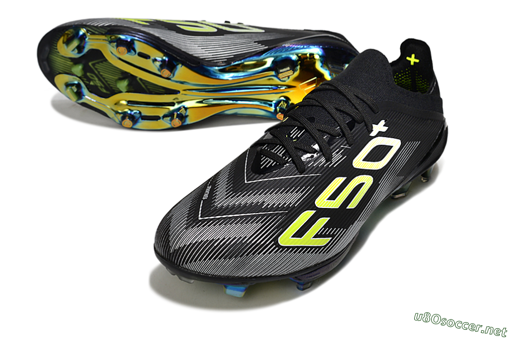 Men's Adidas F50+ Elite Lightstrike Pro FG Football Boots - Black/White/Yellow 3