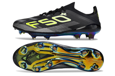 Men's Adidas F50+ Elite Lightstrike Pro FG Football Boots - Black/White/Yellow