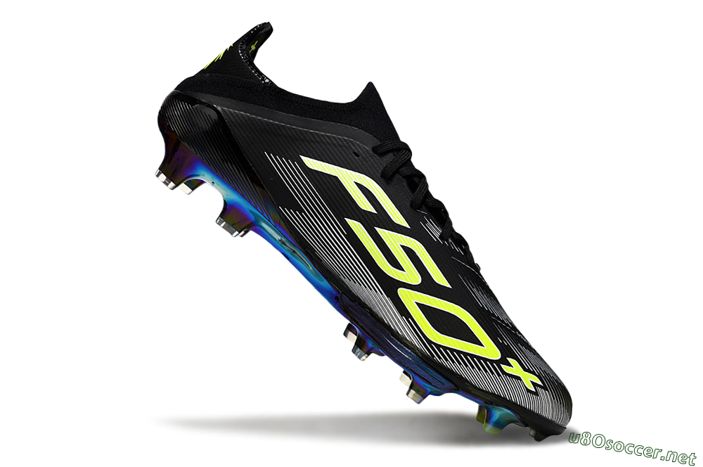 Men's Adidas F50+ Elite Lightstrike Pro FG Football Boots - Black/White/Yellow 4