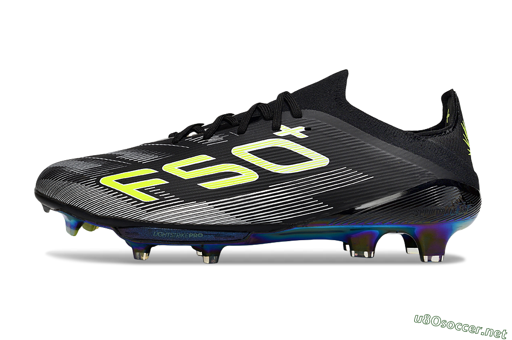 Men's Adidas F50+ Elite Lightstrike Pro FG Football Boots - Black/White/Yellow 0