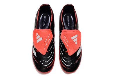 Unisex Adidas Predator Elite Foldover Tongue TF Football Shoes - Black/White/Red