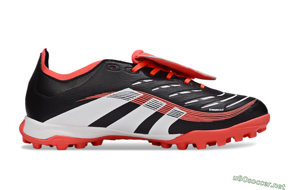 Unisex Adidas Predator Elite Foldover Tongue TF Football Shoes - Black/White/Red 6