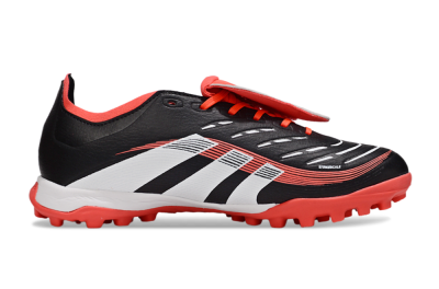 Unisex Adidas Predator Elite Foldover Tongue TF Football Shoes - Black/White/Red