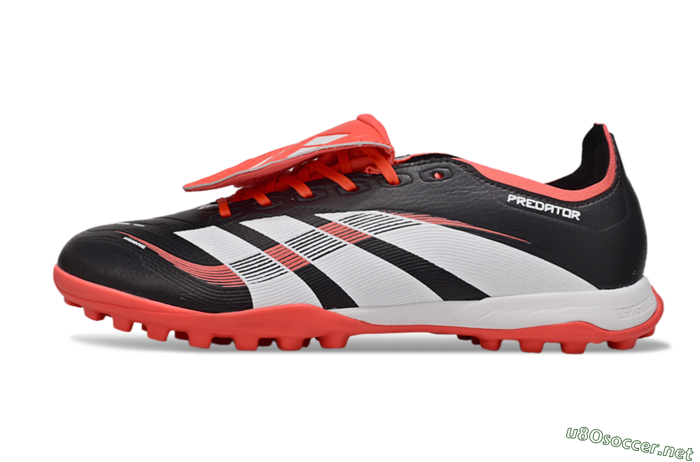 Unisex Adidas Predator Elite Foldover Tongue TF Football Shoes - Black/White/Red 0
