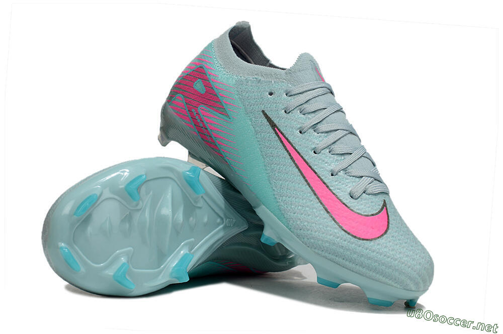 Kids Nike Air Zoom Mercurial Vapor 16 Elite FG Football Boots - Jade/Pink/Silver 1