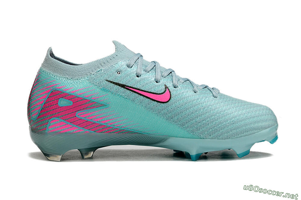 Kids Nike Air Zoom Mercurial Vapor 16 Elite FG Football Boots - Jade/Pink/Silver 5