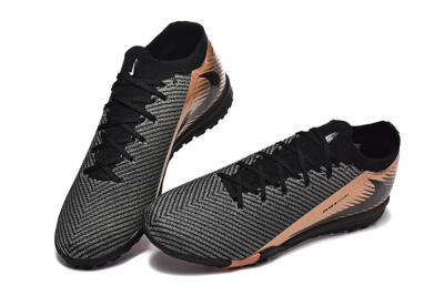 Men's Nike Air Zoom Mercurial Vapor 16 Elite TF Football Shoes - Black/Grey/Gold