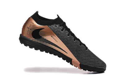 Men's Nike Air Zoom Mercurial Vapor 16 Elite TF Football Shoes - Black/Grey/Gold