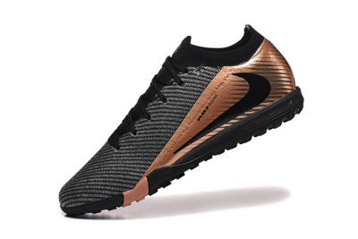Men's Nike Air Zoom Mercurial Vapor 16 Elite TF Football Shoes - Black/Grey/Gold