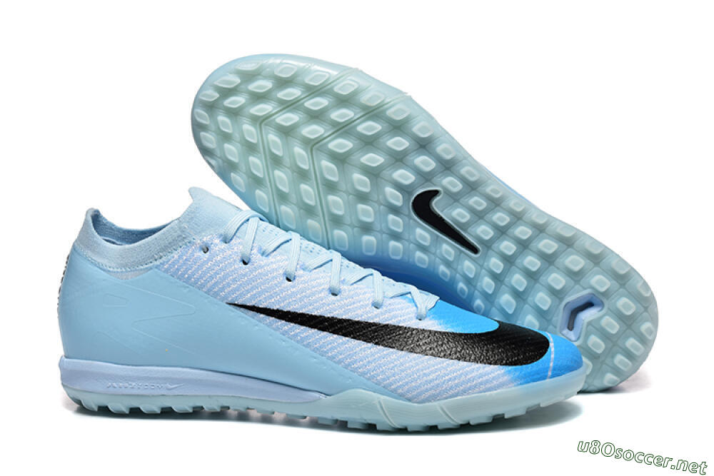Men's Nike Air Zoom Mercurial Vapor 16 Elite TF Football Shoes - Jade/Blue/Black 2