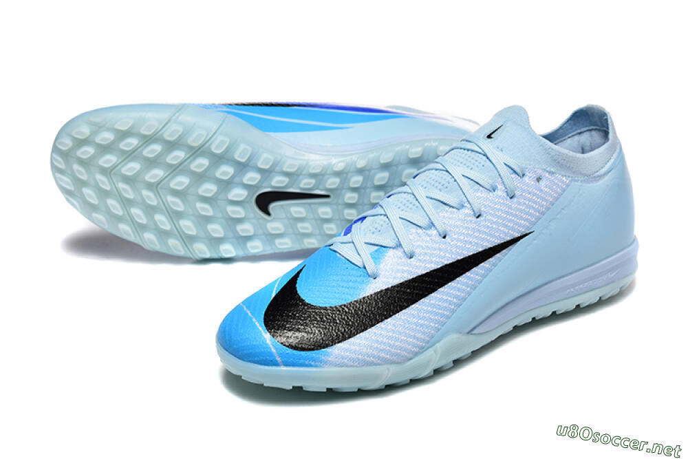 Men's Nike Air Zoom Mercurial Vapor 16 Elite TF Football Shoes - Jade/Blue/Black 3