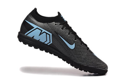 Men's Nike Air Zoom Mercurial Vapor 16 Elite TF Football Shoes - Grey/Black/Blue