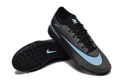 Men's Nike Air Zoom Mercurial Vapor 16 Elite TF Football Shoes - Grey/Black/Blue