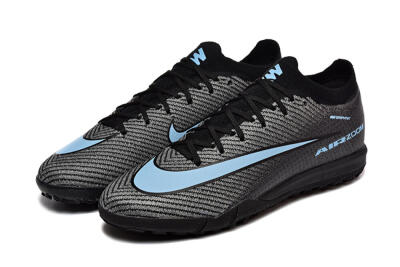 Men's Nike Air Zoom Mercurial Vapor 16 Elite TF Football Shoes - Grey/Black/Blue