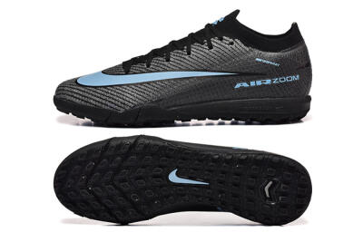 Men's Nike Air Zoom Mercurial Vapor 16 Elite TF Football Shoes - Grey/Black/Blue