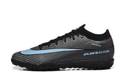 Men's Nike Air Zoom Mercurial Vapor 16 Elite TF Football Shoes - Grey/Black/Blue