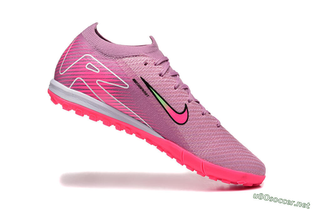 Men's Nike Air Zoom Mercurial Vapor 16 Elite TF Football Shoes - Pink/Yellow/White 7
