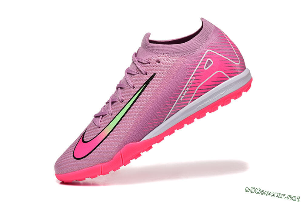 Men's Nike Air Zoom Mercurial Vapor 16 Elite TF Football Shoes - Pink/Yellow/White 8