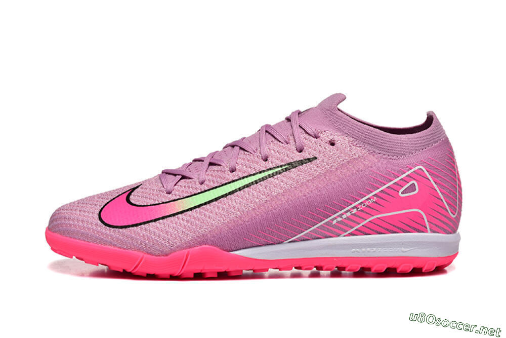 Men's Nike Air Zoom Mercurial Vapor 16 Elite TF Football Shoes - Pink/Yellow/White 0