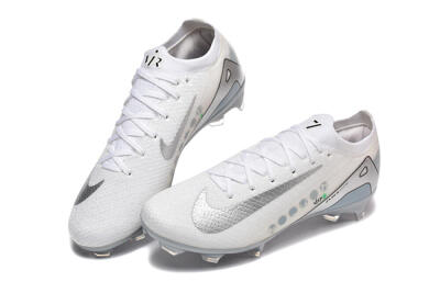 Men's Nike Air Zoom Mercurial Vapor 16 Elite FG Football Boots - White/Silver/Grey