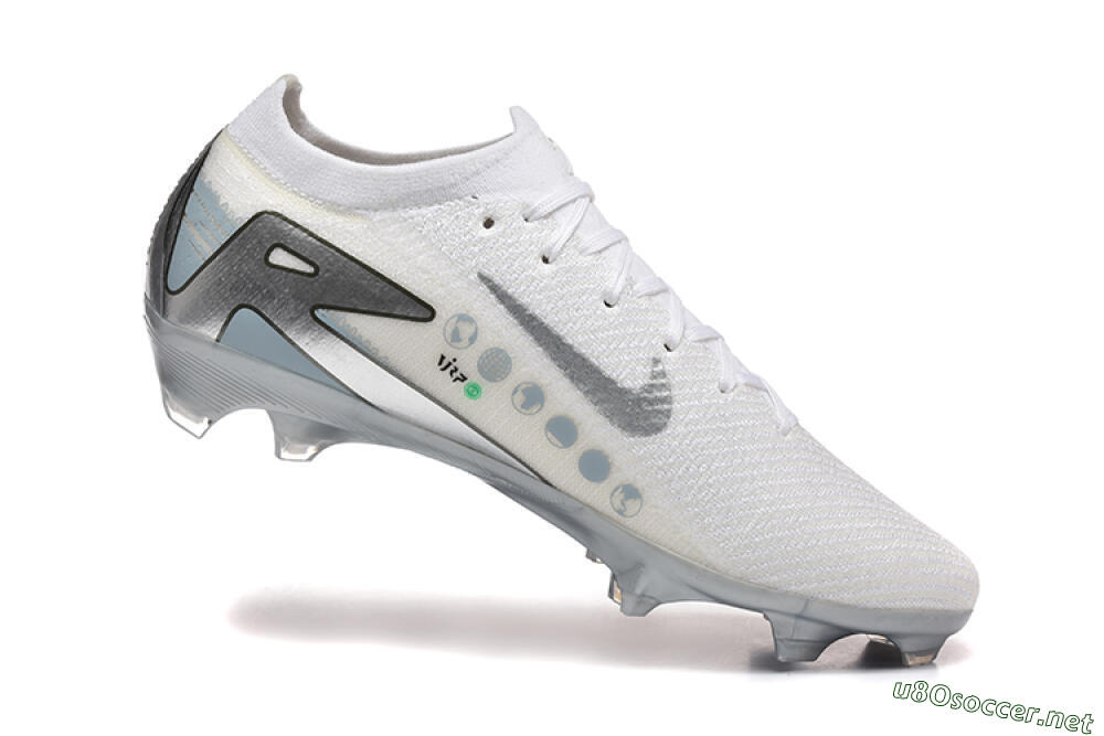 Men's Nike Air Zoom Mercurial Vapor 16 Elite FG Football Boots - White/Silver/Grey 7