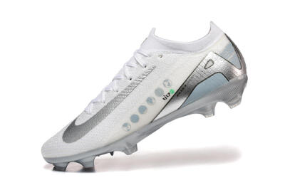Men's Nike Air Zoom Mercurial Vapor 16 Elite FG Football Boots - White/Silver/Grey