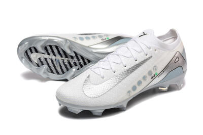 Men's Nike Air Zoom Mercurial Vapor 16 Elite FG Football Boots - White/Silver/Grey