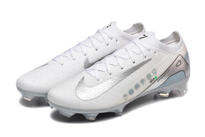 Men's Nike Air Zoom Mercurial Vapor 16 Elite FG Football Boots - White/Silver/Grey