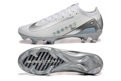 Men's Nike Air Zoom Mercurial Vapor 16 Elite FG Football Boots - White/Silver/Grey