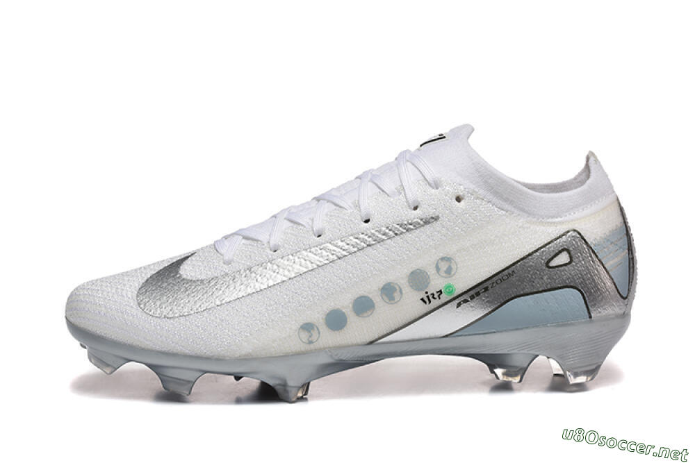 Men's Nike Air Zoom Mercurial Vapor 16 Elite FG Football Boots - White/Silver/Grey 0