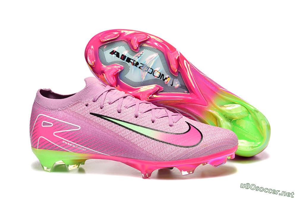 Men's Nike Air Zoom Mercurial Vapor 16 Elite FG Football Boots - Pink/Yellow/White 2