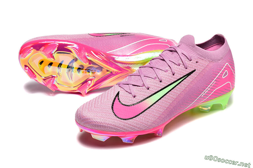 Men's Nike Air Zoom Mercurial Vapor 16 Elite FG Football Boots - Pink/Yellow/White 3