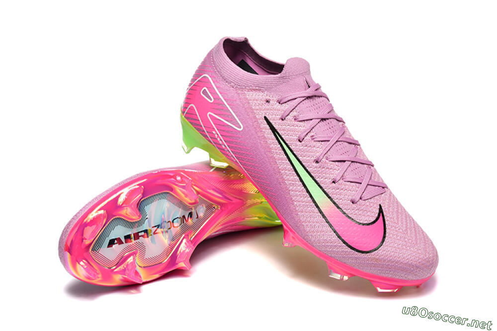 Men's Nike Air Zoom Mercurial Vapor 16 Elite FG Football Boots - Pink/Yellow/White 4