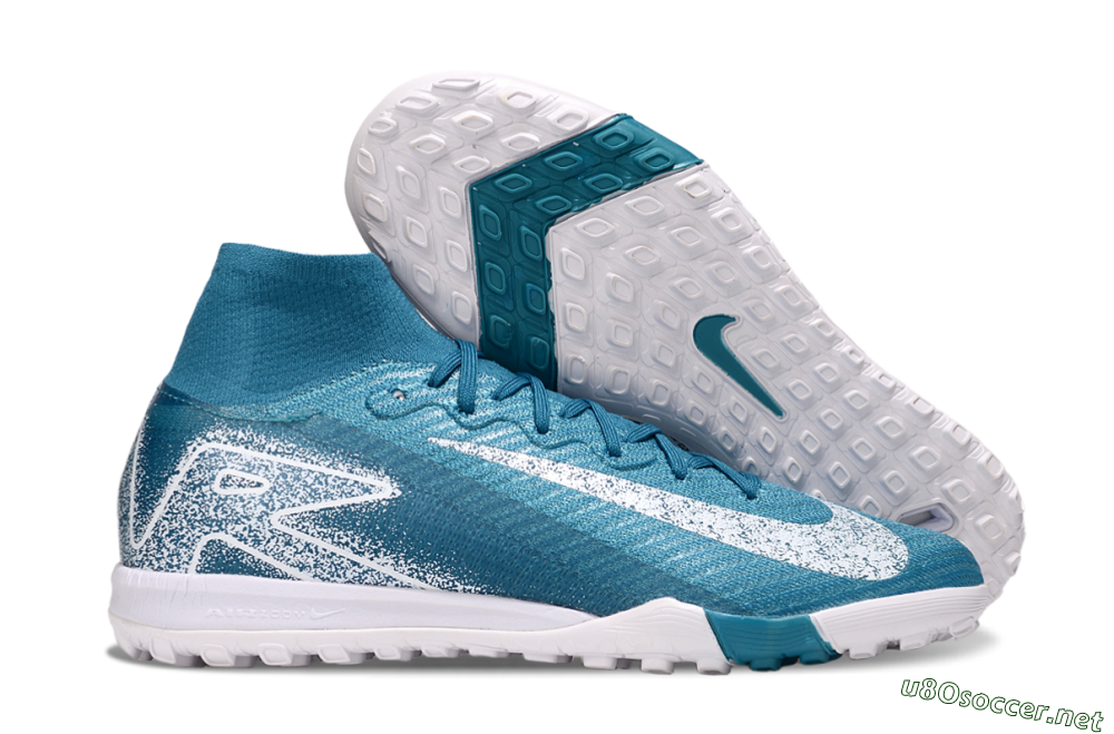 Unisex Nike Air Zoom Mercurial Superfly 10 Elite TF Football Shoes - Blue/White 2
