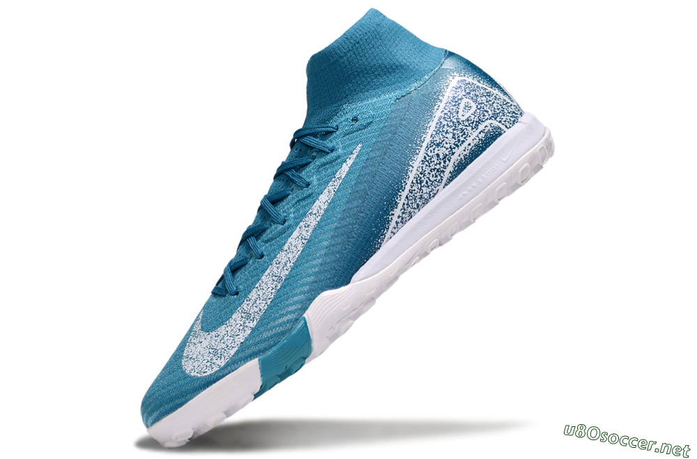 Unisex Nike Air Zoom Mercurial Superfly 10 Elite TF Football Shoes - Blue/White 5