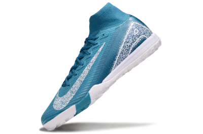 Unisex Nike Air Zoom Mercurial Superfly 10 Elite TF Football Shoes - Blue/White