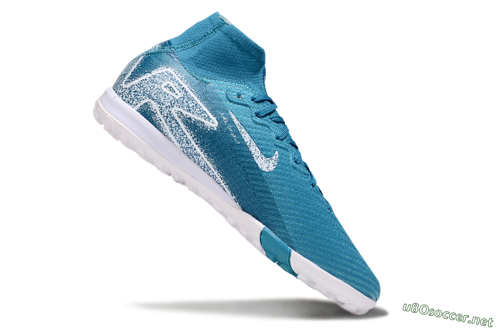 Unisex Nike Air Zoom Mercurial Superfly 10 Elite TF Football Shoes - Blue/White 4
