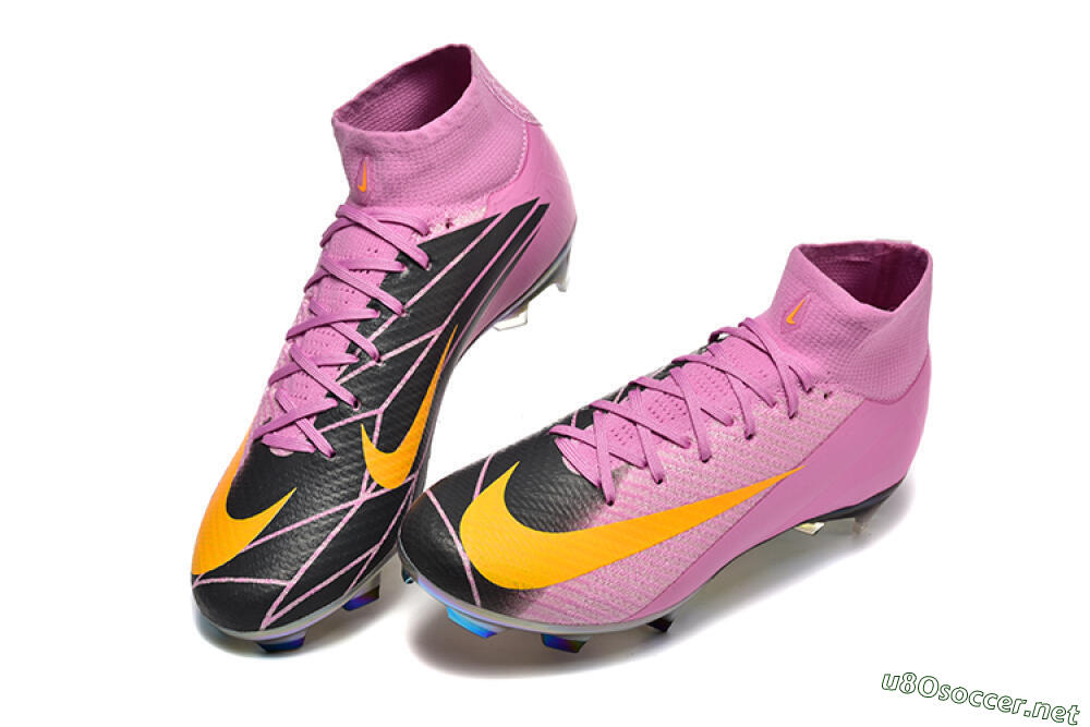 Men's Nike Air Zoom Mercurial Superfly 10 Elite FG Football Boots - Pink/Black/Yellow 6