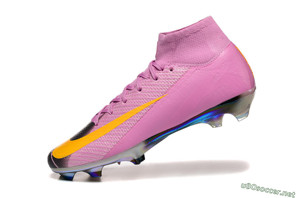Men's Nike Air Zoom Mercurial Superfly 10 Elite FG Football Boots - Pink/Black/Yellow 8