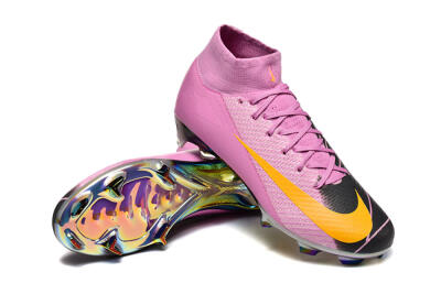 Men's Nike Air Zoom Mercurial Superfly 10 Elite FG Football Boots - Pink/Black/Yellow