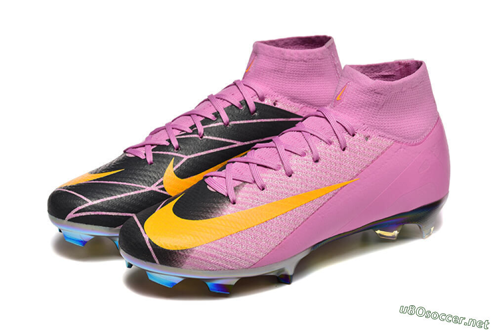Men's Nike Air Zoom Mercurial Superfly 10 Elite FG Football Boots - Pink/Black/Yellow 5