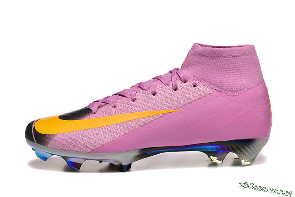 Men's Nike Air Zoom Mercurial Superfly 10 Elite FG Football Boots - Pink/Black/Yellow 0