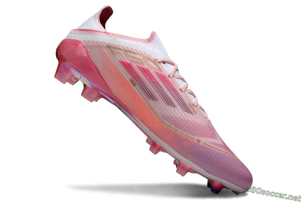 Unisex LY x Adidas F50 Elite FG Football Boots - Pink/White/Gold 5