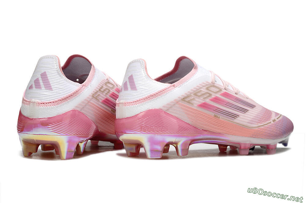 Unisex LY x Adidas F50 Elite FG Football Boots - Pink/White/Gold 7